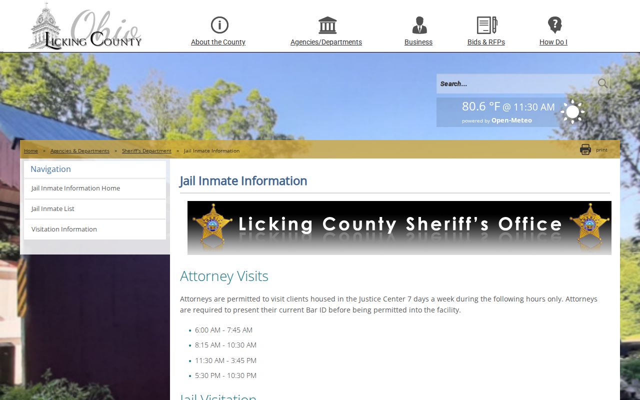 Licking County released inmate SmartInmate information